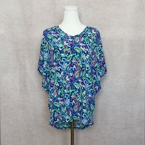 Dear Scarlett Boutique Bold & Breezy  Paisley Print Blouse with Rich Colors